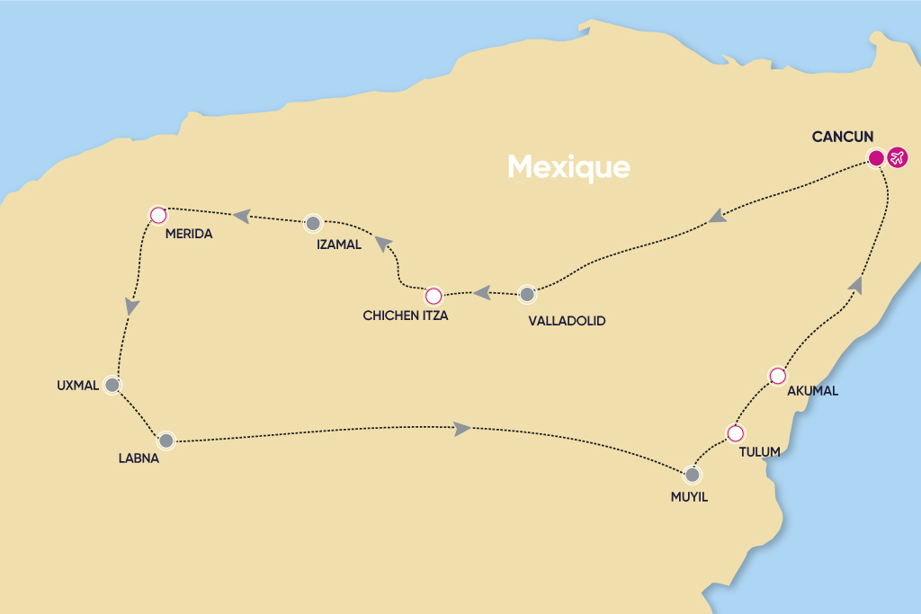Autotour Essentiel du Yucatan et plage, Séjour Mexique, Cancun par Ôvoyages Autotour Essentiel du Yucatan et plage, Séjour Mexique, Cancun par Ôvoyages