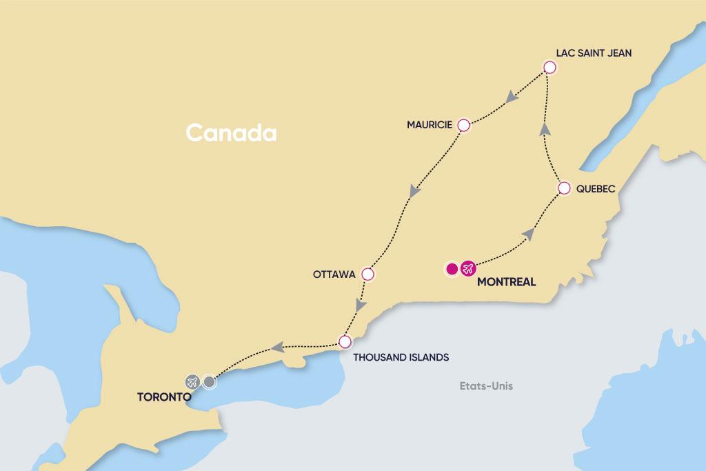 Autotour Québec & Ontario 3* - 2