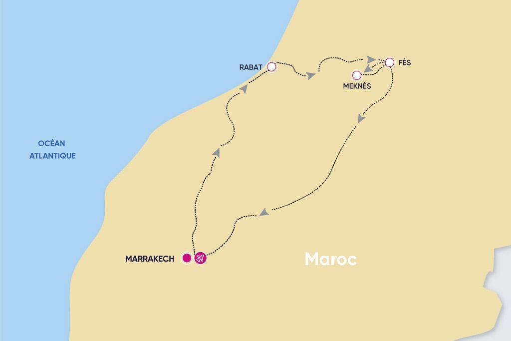 Maroc - Marrakech - Circuit Villes Impériales en Train Marrakech-Rabat-Fès-Meknès