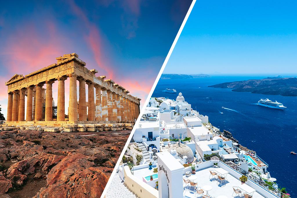 Combiné Athènes & Îles de Santorin Grèce, Séjour Grèce & ses îles, Athènes et sa région par Ôvoyages Combiné Athènes & Îles de Santorin Grèce, Séjour Grèce & ses îles, Athènes et sa région par Ôvoyages